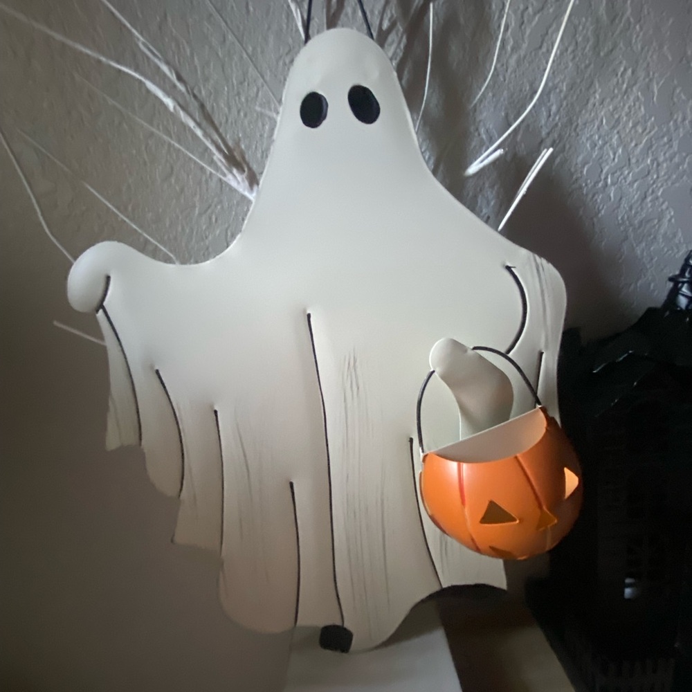 Halloween Ghost Decoration with Pumpkin